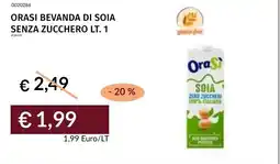Prezzemolo e Vitale Orasi bevanda di soia senza zucchero offerta