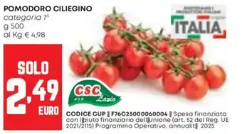 Panorama Pomodoro ciliegino offerta
