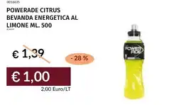Prezzemolo e Vitale Powerade citrus bevanda energetica al limone offerta