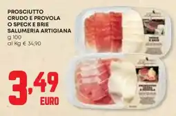 Panorama Prosciutto crudo e provola o speck e brie salumeria artigiana offerta