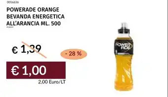 Prezzemolo e Vitale Powerade orange bevanda energetica all'arancia offerta
