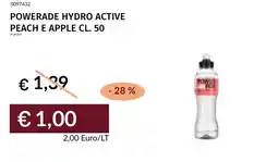 Prezzemolo e Vitale Powerade hydro active peach e apple offerta