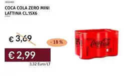 Prezzemolo e Vitale Coca cola zero mini lattina offerta