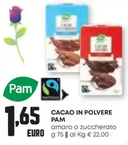 Panorama Cacao in polvere PAM offerta