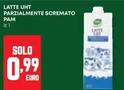 Panorama Latte uht parzialmente scremato PAM offerta