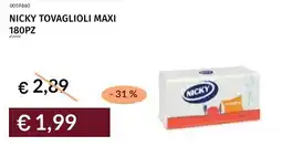 Prezzemolo e Vitale Nicky tovaglioli maxi 180pz offerta