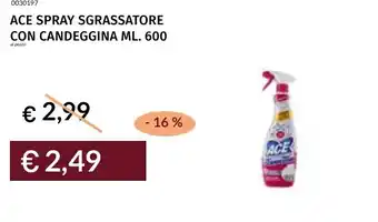 Prezzemolo e Vitale Ace spray sgrassatore con candeggina offerta