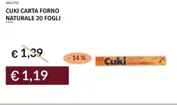 Prezzemolo e Vitale Cuki carta forno naturale 20 fogli offerta