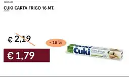 Prezzemolo e Vitale Cuki carta frigo 16 mt. offerta