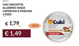 Prezzemolo e Vitale Cuki vaschetta alluminio senza coperchio 8 porzioni offerta