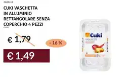 Prezzemolo e Vitale Cuki vaschetta in alluminio rettangolare senza coperchio offerta