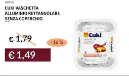 Prezzemolo e Vitale Cuki vaschetta alluminio rettangolare senza coperchio offerta