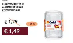 Prezzemolo e Vitale Cuki vaschetta in alluminio senza coperchio 6x2 offerta