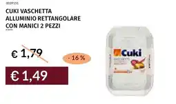 Prezzemolo e Vitale Cuki vaschetta alluminio rettangolare con manici 2 pezzi offerta