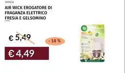 Prezzemolo e Vitale Air wick erogatore di fraganza elettrico fresia e gelsomino offerta