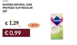 Prezzemolo e Vitale Nuvenia natural care proteggi slip regular x20 offerta