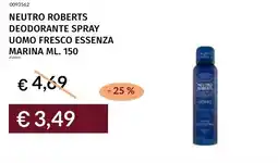Prezzemolo e Vitale Neutro roberts deodorante spray uomo fresco essenza marina offerta