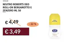 Prezzemolo e Vitale Neutro roberts deo roll-on bergamotto e zenzero offerta
