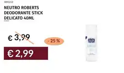 Prezzemolo e Vitale Neutro roberts deodorante stick delicato offerta