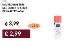 Prezzemolo e Vitale Neutro roberts deodorante stick dermazero offerta