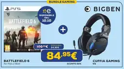Euronics Battlefield 6 oder BIGBEN CUFFIA GAMING V3 offerta