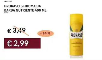 Prezzemolo e Vitale Proraso schiuma da barba nutriente offerta