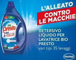 Conad Detersivo liquido per lavatrice BIO PRESTO offerta