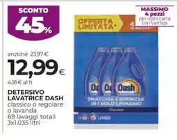 Coop DETERSIVO LAVATRICE DASH offerta