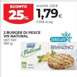Coop 2 BURGER DI PESCE VIS NATURAL offerta