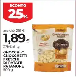 Coop GNOCCHI O GNOCCHETTI FRESCHI DI PATATE PATAMORE 500 g offerta