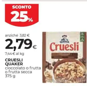 Coop Cruesli Quaker offerta