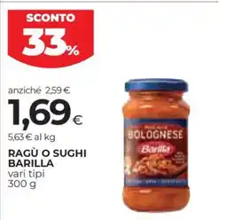 Coop Ragù o Sughi Barilla offerta