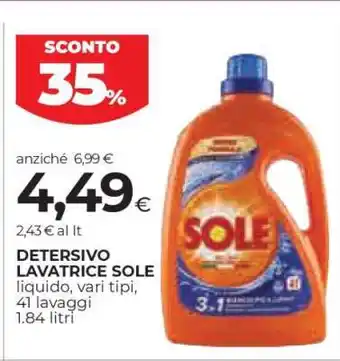 Coop Detersivo Lavatrice Sole offerta