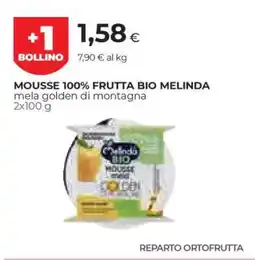 Coop MOUSSE 100% FRUTTA BIO MELINDA offerta