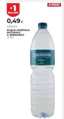 Coop Acqua Minerale Naturale S. Bernardo offerta