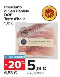Carrefour Prosciutto di San Daniele DOP Terre d'Italia offerta