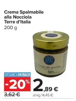Carrefour Crema Spalmabile alla Nocciola Terre d’Italia offerta