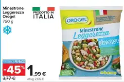 Carrefour Minestrone Leggerezza Orogel offerta