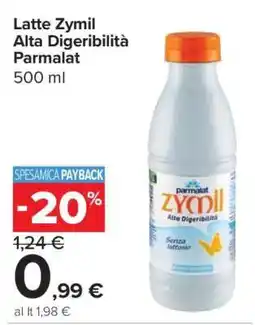 Carrefour Latte Zymil Alta Digeribilità Parmalat offerta