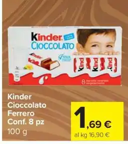 Carrefour Kinder Cioccolato Ferrero Conf. 8 pz offerta