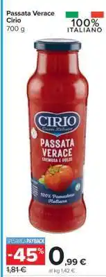 Carrefour Passata Verace Cirio offerta