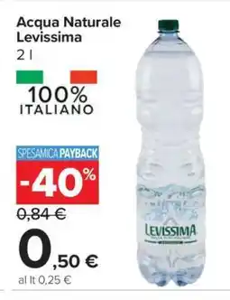 Carrefour Acqua Naturale Levissima offerta