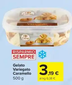 Carrefour Gelato Variegato Caramello offerta