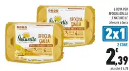 Conad 6 uova per sfoglia gialla LE NATURELLE offerta