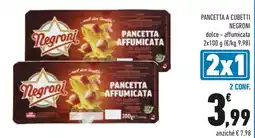 Conad Pancetta a cubetti NEGRONI offerta