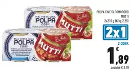 Conad Polpa polpa fine di pomodoro MUTTI offerta
