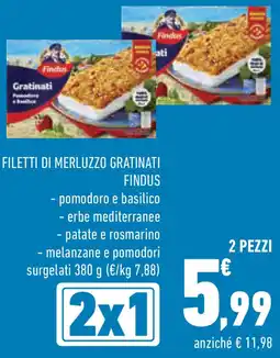 Conad Superstore Filetti di merluzzo gratinati FINDUS offerta