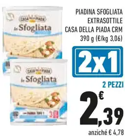 Conad Piadina sfogliata extrasottile casa della piada CRM offerta