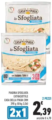 Conad Superstore Piadina sfogliata extrasottile casa della piada crm offerta