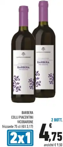 Conad Barbera colli piacentini vicobarone offerta